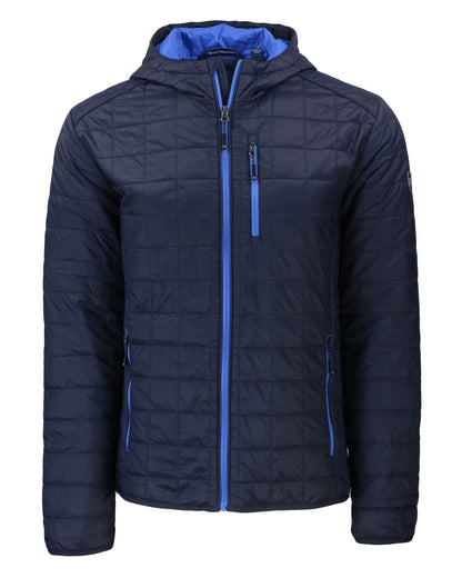 Cutter & Buck Men's Rainier Recycled Insulated Puffer Full Zip Hooded Jacket Jacket