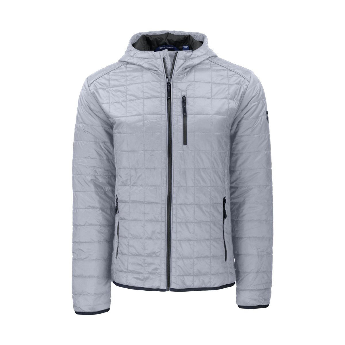 Cutter & Buck Men's Rainier Recycled Insulated Puffer Full Zip Hooded Jacket Jacket-1