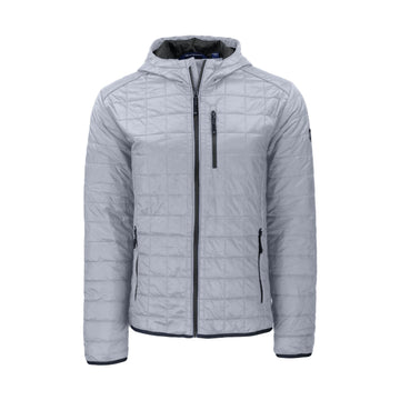 Cutter & Buck Men's Rainier Recycled Insulated Puffer Full Zip Hooded Jacket Jacket-1