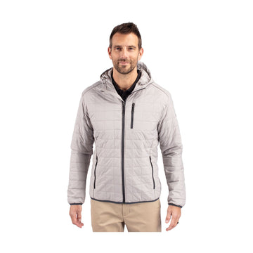 Cutter & Buck Men's Rainier Recycled Insulated Puffer Full Zip Hooded Jacket Jacket