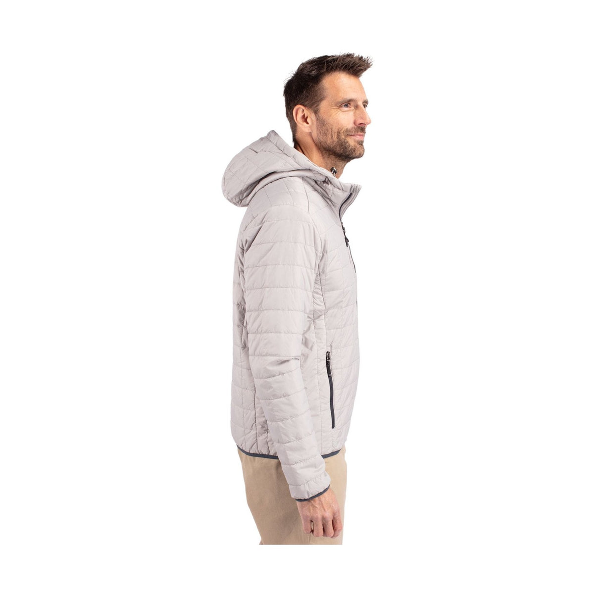 Cutter & Buck Men's Rainier Recycled Insulated Puffer Full Zip Hooded Jacket Jacket