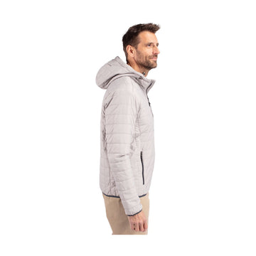 Cutter & Buck Men's Rainier Recycled Insulated Puffer Full Zip Hooded Jacket Jacket
