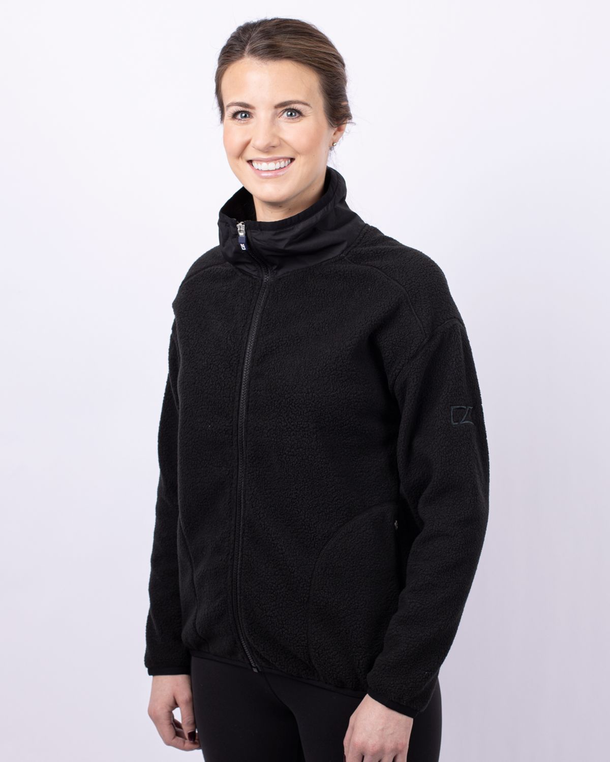 Cutter & Buck Women's Cascade Epic Comfort Recycled Sherpa Fleece Full Zip Jacket