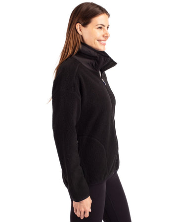 Cutter & Buck Women's Cascade Epic Comfort Recycled Sherpa Fleece Full Zip Jacket