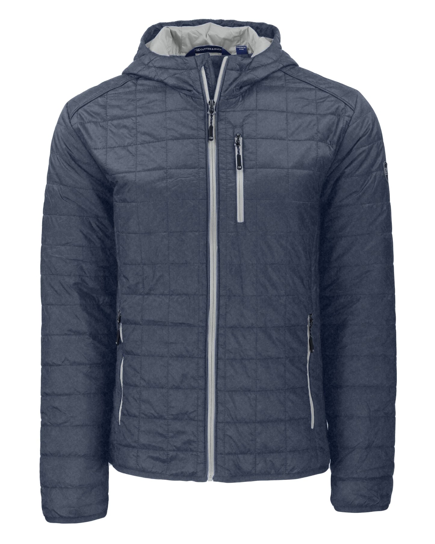 Cutter & Buck Men's Rainier Recycled Insulated Puffer Full Zip Hooded Jacket Jacket