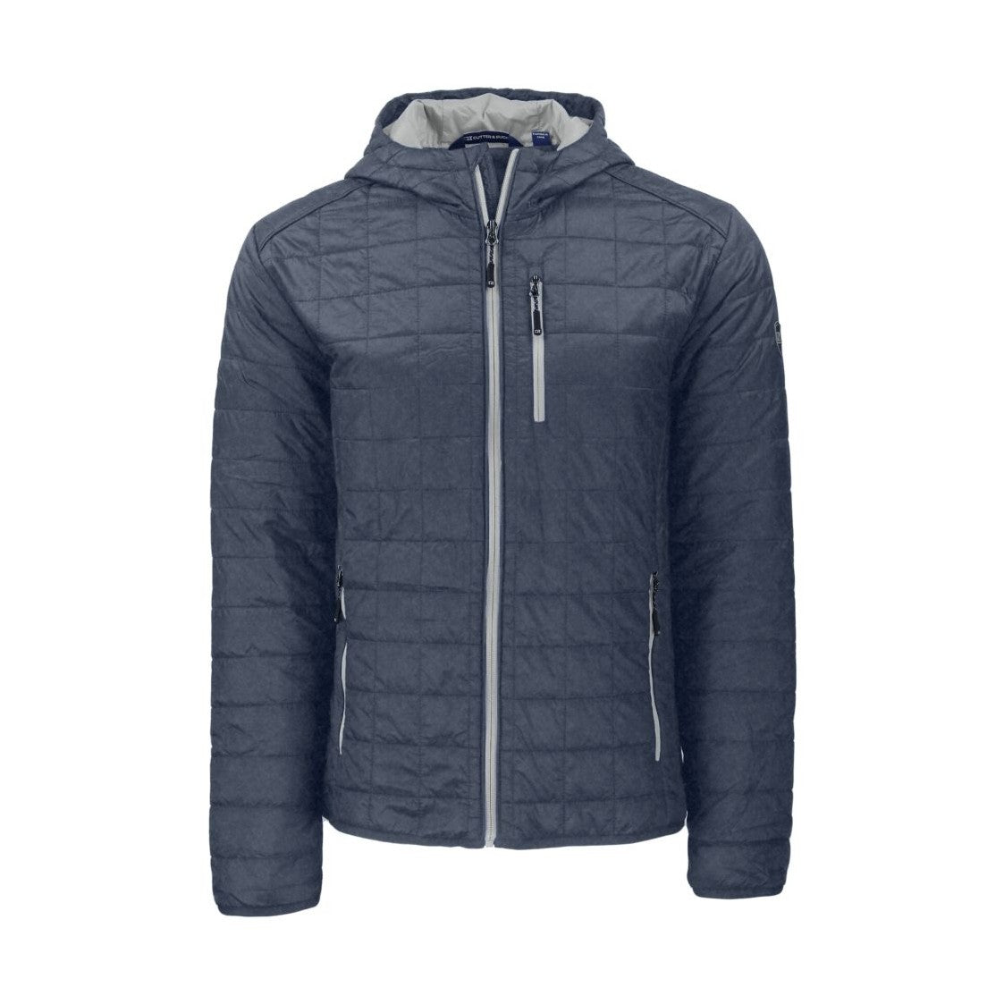 Cutter & Buck Men's Rainier Recycled Insulated Puffer Full Zip Hooded Jacket Jacket