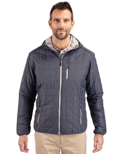 Cutter & Buck Men's Rainier Recycled Insulated Puffer Full Zip Hooded Jacket Jacket