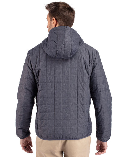 Cutter & Buck Men's Rainier Recycled Insulated Puffer Full Zip Hooded Jacket Jacket