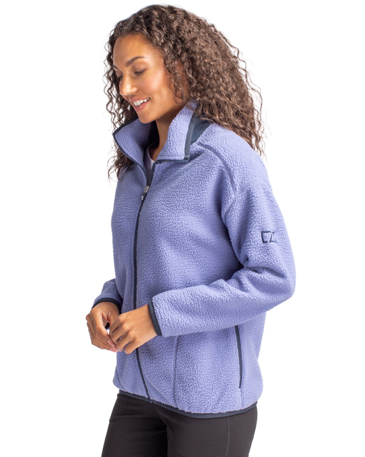 Cutter & Buck Women's Cascade Epic Comfort Recycled Sherpa Fleece Full Zip Jacket