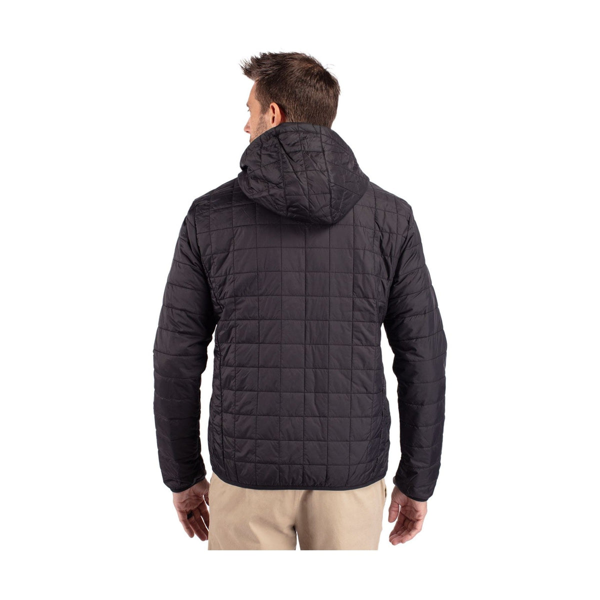Cutter & Buck Men's Rainier Recycled Insulated Puffer Full Zip Hooded Jacket Jacket