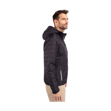 Cutter & Buck Men's Rainier Recycled Insulated Puffer Full Zip Hooded Jacket Jacket