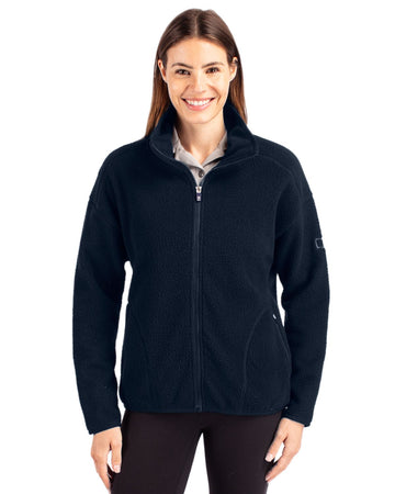 Cutter & Buck Women's Cascade Epic Comfort Recycled Sherpa Fleece Full Zip Jacket-1