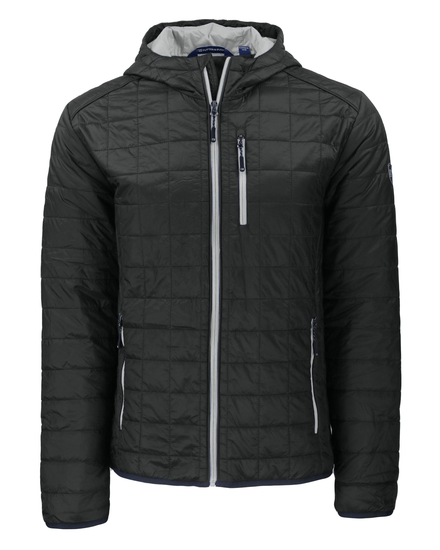 Cutter & Buck Men's Rainier Recycled Insulated Puffer Full Zip Hooded Jacket Jacket