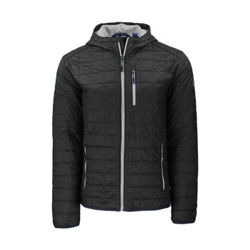 Cutter & Buck Men's Rainier Recycled Insulated Puffer Full Zip Hooded Jacket Jacket