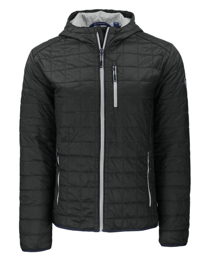 Cutter & Buck Men's Rainier Recycled Insulated Puffer Full Zip Hooded Jacket Jacket