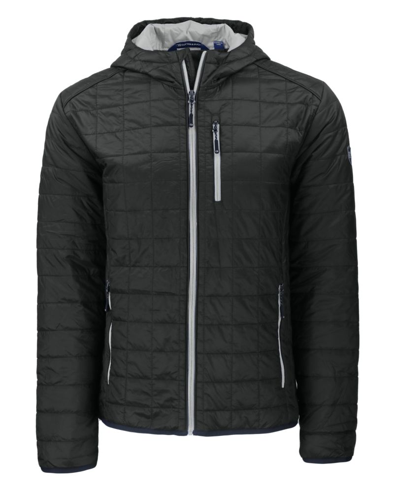 Cutter & Buck Men's Rainier Recycled Insulated Puffer Full Zip Hooded Jacket Jacket