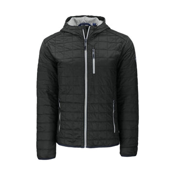 Cutter & Buck Men's Rainier Recycled Insulated Puffer Full Zip Hooded Jacket Jacket
