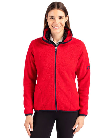 Cutter & Buck Women's Cascade Epic Comfort Recycled Sherpa Fleece Full Zip Jacket