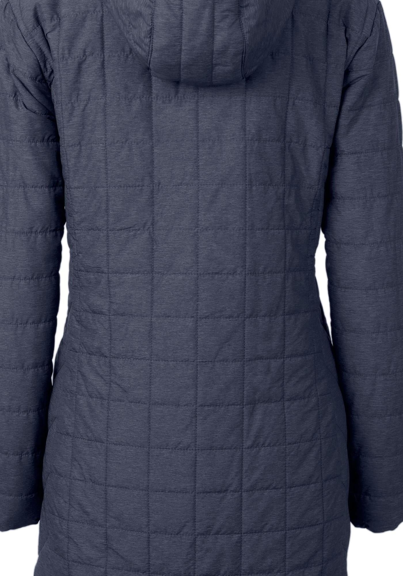 Cutter & Buck Women's Rainier Recycled Insulated Puffer Full Zip Hooded Long Coat