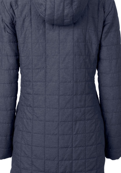 Cutter & Buck Women's Rainier Recycled Insulated Puffer Full Zip Hooded Long Coat
