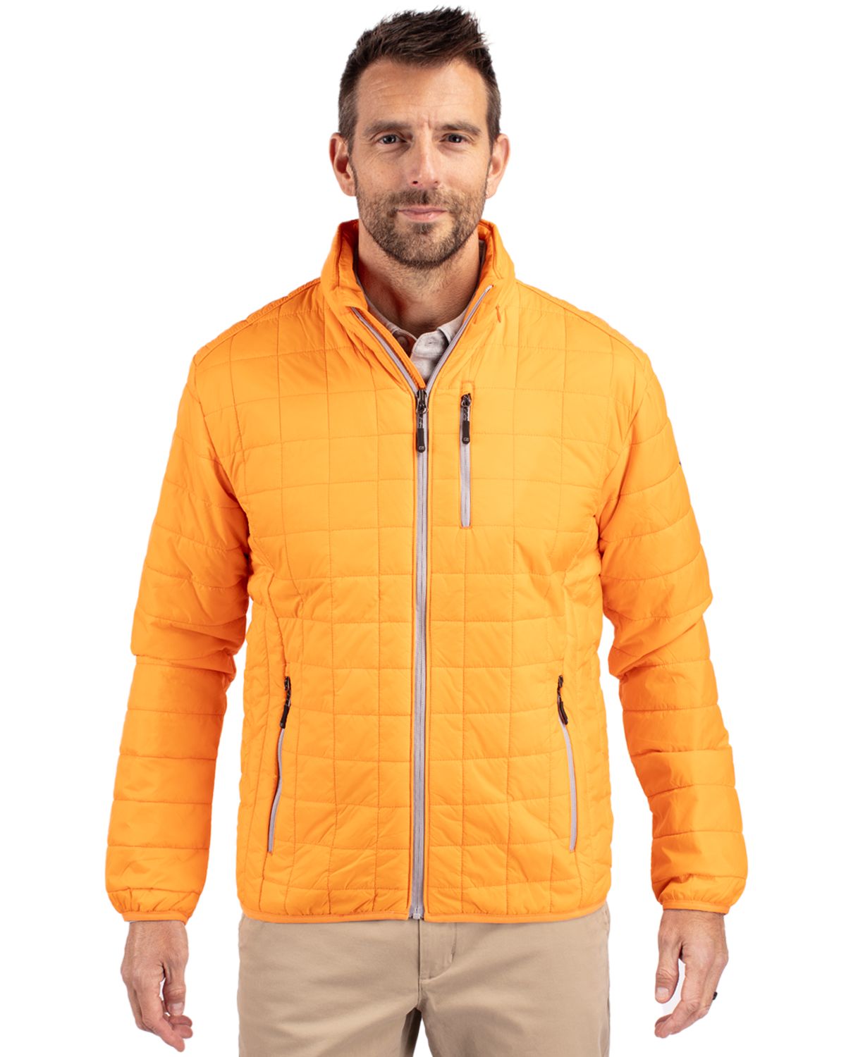 Cutter & Buck Men's Rainier Recycled Insulated Puffer Full Zip Jacket