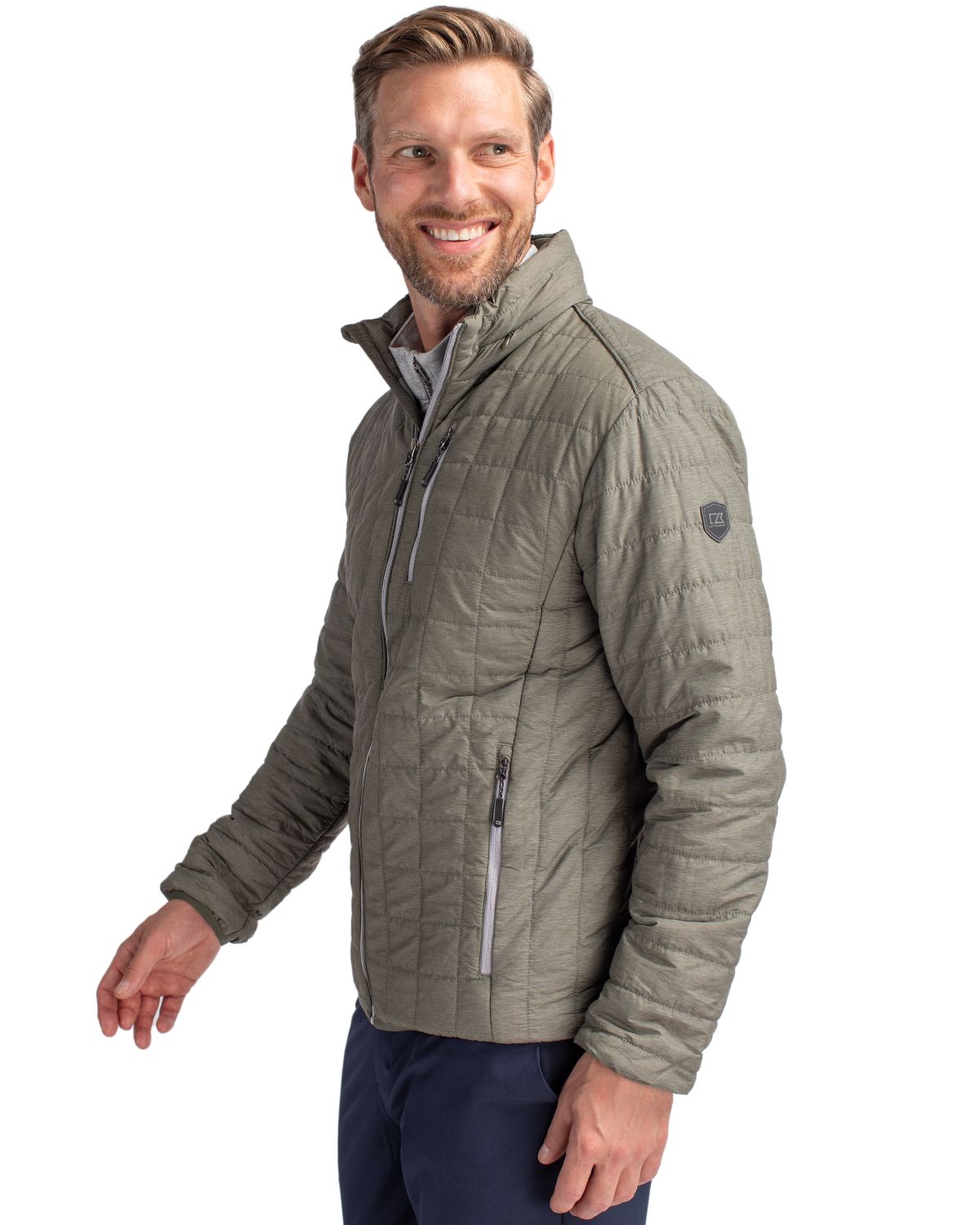 Cutter & Buck Men's Rainier Recycled Insulated Puffer Full Zip Jacket