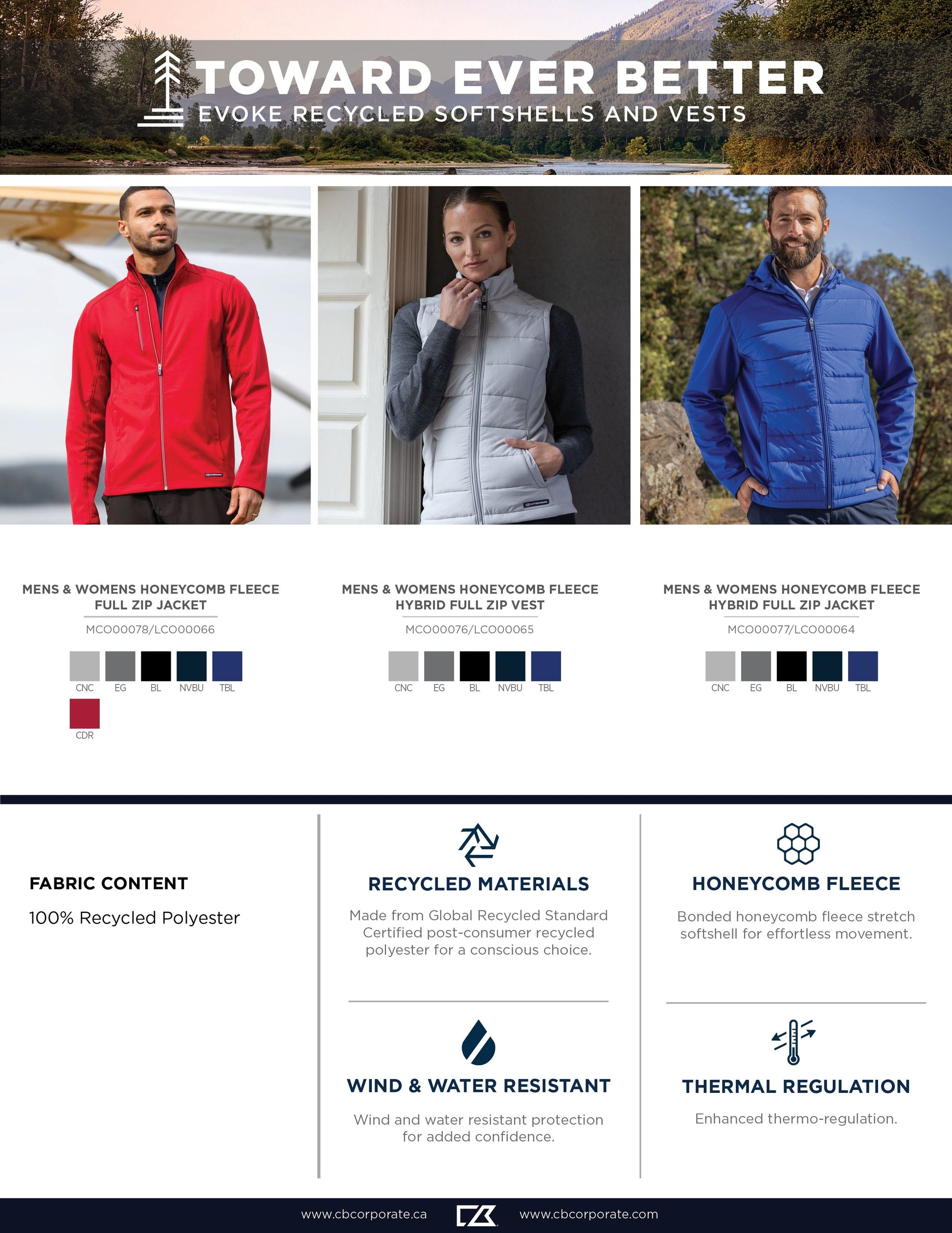 Cutter & Buck Men's Evoke Hybrid Full Zip Jacket