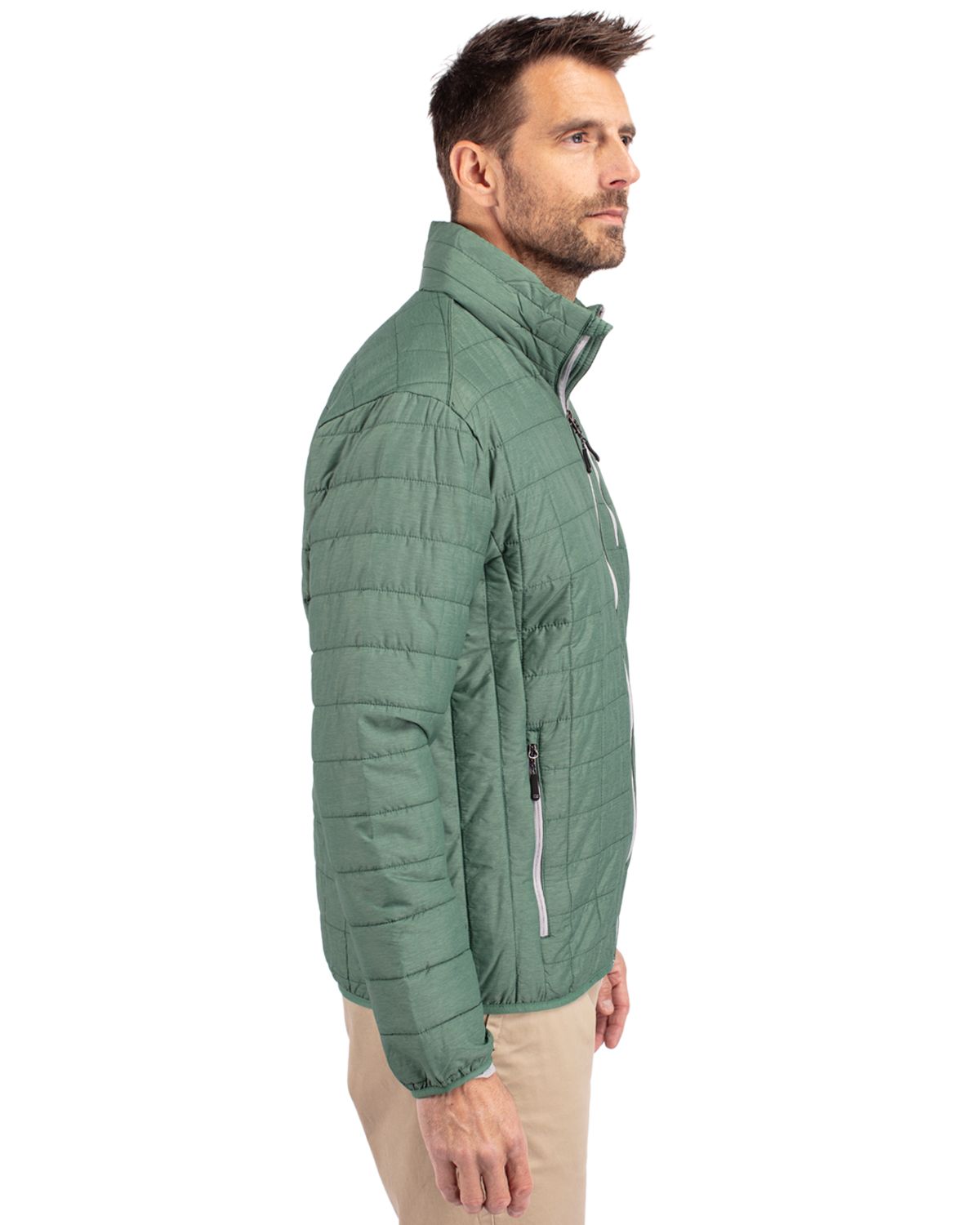 Cutter & Buck Men's Rainier Recycled Insulated Puffer Full Zip Jacket