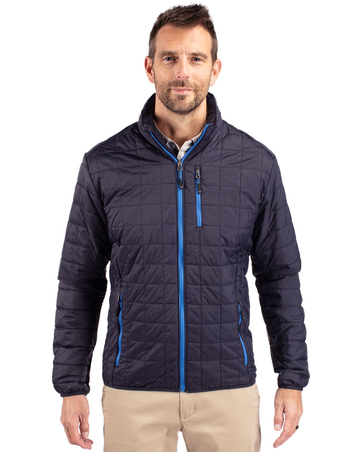 Cutter & Buck Men's Rainier Recycled Insulated Puffer Full Zip Jacket