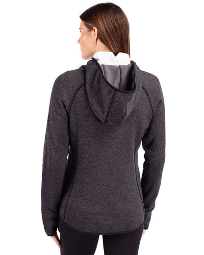 Cutter & Buck Women's Mainsail Sweater-Knit Full Zip Hooded Jacket
