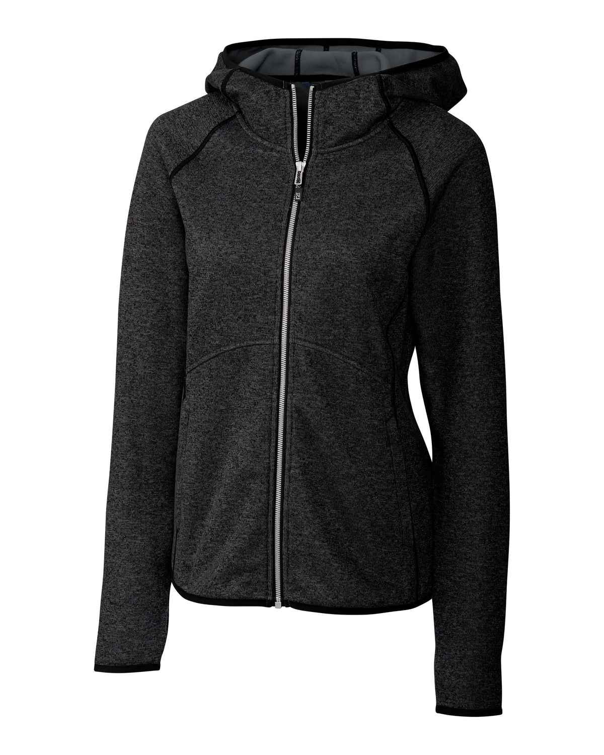 Cutter & Buck Women's Mainsail Sweater-Knit Full Zip Hooded Jacket