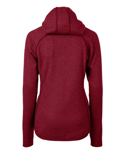 Cutter & Buck Women's Mainsail Sweater-Knit Full Zip Hooded Jacket