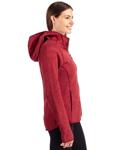 Cutter & Buck Women's Mainsail Sweater-Knit Full Zip Hooded Jacket