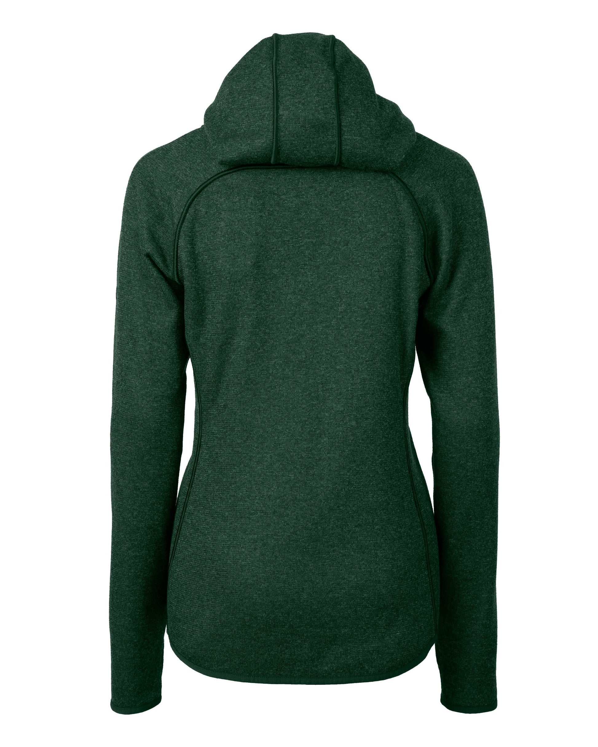 Cutter & Buck Women's Mainsail Sweater-Knit Full Zip Hooded Jacket