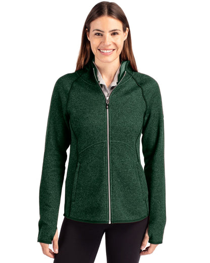 Cutter & Buck Women's Mainsail Sweater-Knit Full Zip Hooded Jacket
