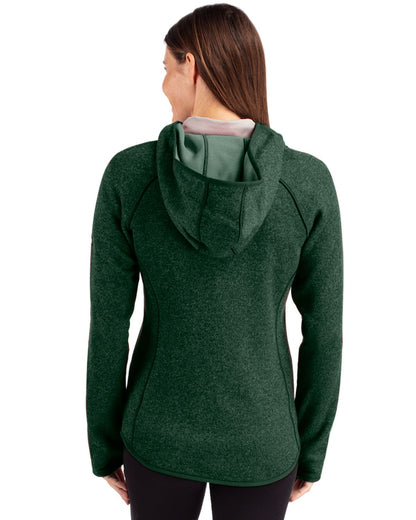 Cutter & Buck Women's Mainsail Sweater-Knit Full Zip Hooded Jacket