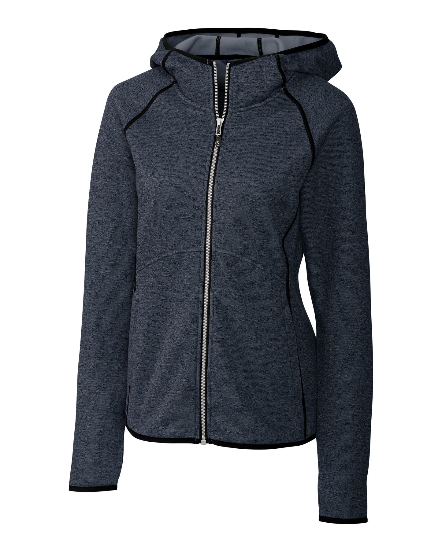 Cutter & Buck Women's Mainsail Sweater-Knit Full Zip Hooded Jacket