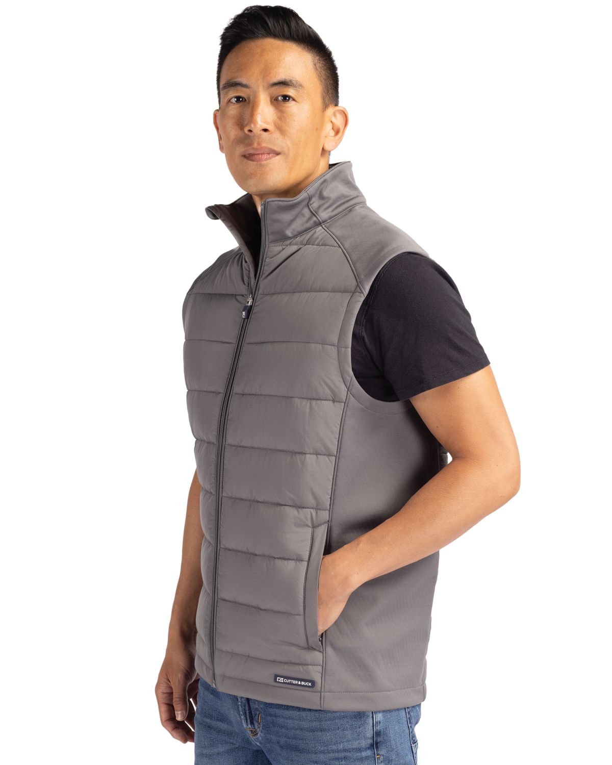 Cutter & Buck Men's Evoke Hybrid Full Zip Vest