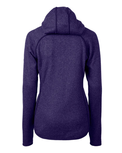 Cutter & Buck Women's Mainsail Sweater-Knit Full Zip Hooded Jacket