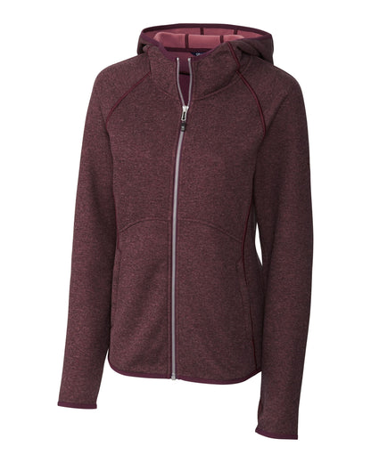 Cutter & Buck Women's Mainsail Sweater-Knit Full Zip Hooded Jacket