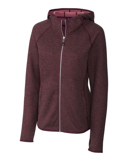 Cutter & Buck Women's Mainsail Sweater-Knit Full Zip Hooded Jacket