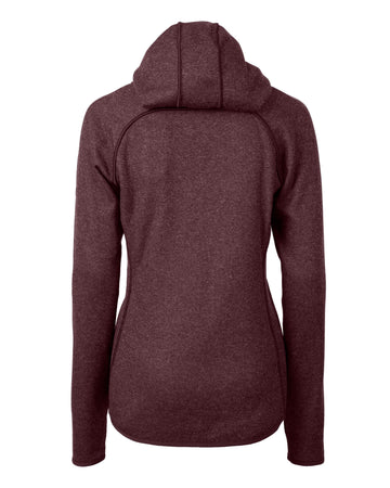Cutter & Buck Women's Mainsail Sweater-Knit Full Zip Hooded Jacket