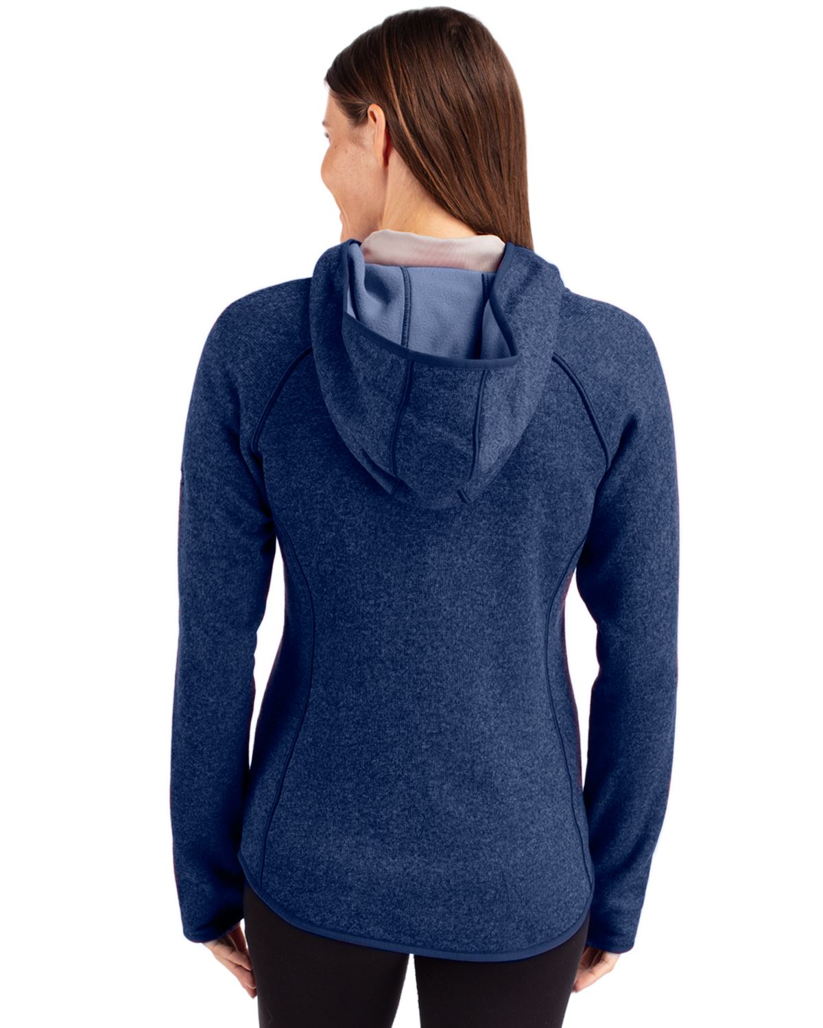 Cutter & Buck Women's Mainsail Sweater-Knit Full Zip Hooded Jacket