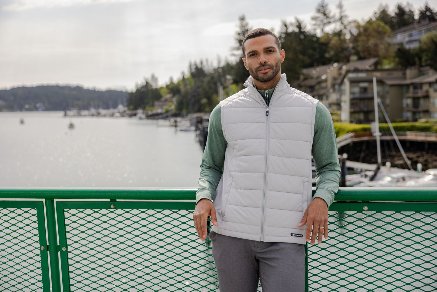 Cutter & Buck Men's Evoke Hybrid Full Zip Vest