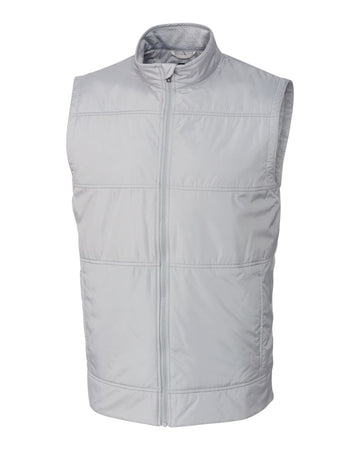 Cutter & Buck Men's Stealth Recycled Hybrid Quilted Windbreaker Vest