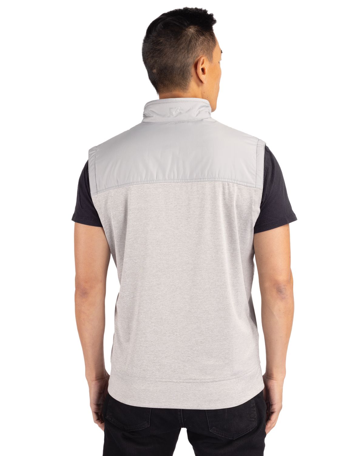 Cutter & Buck Men's Stealth Recycled Hybrid Quilted Windbreaker Vest