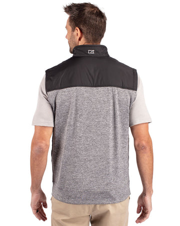 Cutter & Buck Men's Stealth Recycled Hybrid Quilted Windbreaker Vest