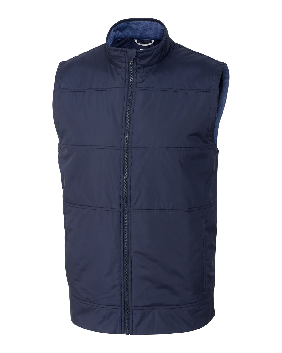 Cutter & Buck Men's Stealth Recycled Hybrid Quilted Windbreaker Vest-1