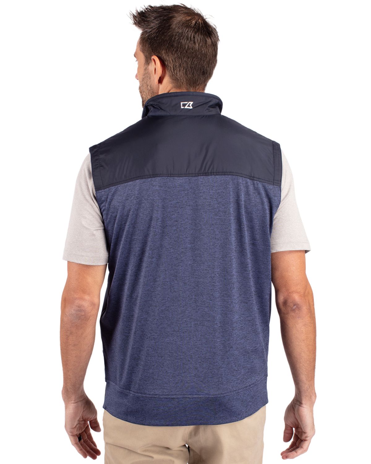 Cutter & Buck Men's Stealth Recycled Hybrid Quilted Windbreaker Vest