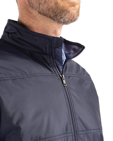 Cutter & Buck Men's Stealth Recycled Hybrid Quilted Windbreaker Vest